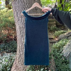 Forest Green Shimmer Velour Bodycon dress